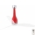 FARO 32002 - Deckenventilator ETERFAN rot/klar d 128 cm + Fernbedienung
