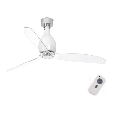 FARO 32020 - Deckenventilator MINI ETERFAN weiß/klar d 128 cm+Fernbedienung