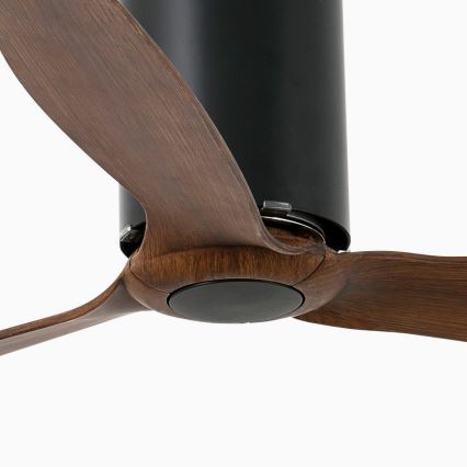FARO 32037WP - Deckenventilator TUBE FAN M schwarz/braun d 128 cm SMART + Fernbedienung