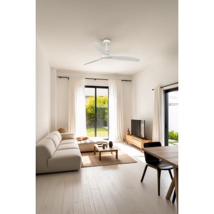 FARO 32101WP - Deckenventilator JUST FAN M weiß d 128 cm SMART + Fernbedienung