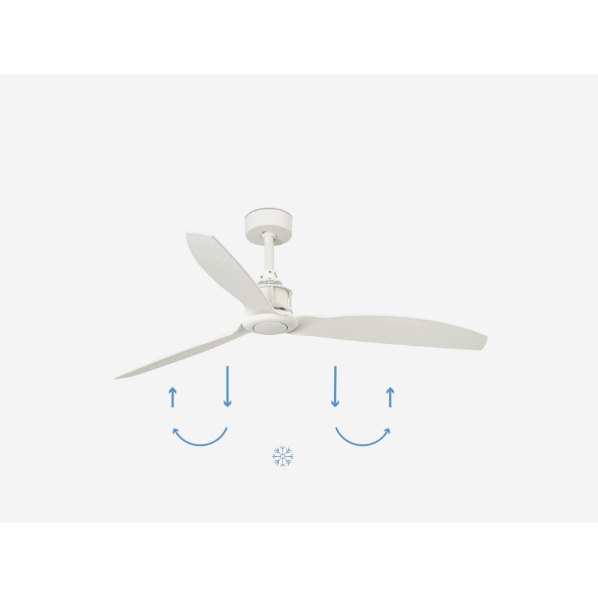 FARO 32101WP - Deckenventilator JUST FAN M weiß d 128 cm SMART + Fernbedienung