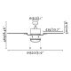 FARO 33356 - Deckenventilator HIERRO 2xE27/60W/230V IP44