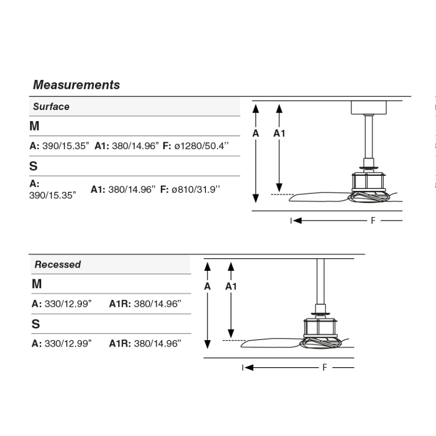 FARO 33398WT - Deckenventilator JUST FAN M Ø 128 cm braun/Messing Wi-Fi Tuya + Fernbedienung