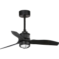 FARO 33424WT1N - Dimmbarer LED-Deckenventilator JUST FAN mit LED/16W/230V, Ø 81 cm, schwarz, Wi-Fi Tuya + Fernbedienung
