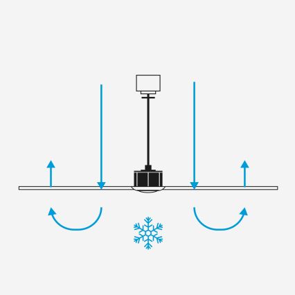 FARO 33424WT1N - Dimmbarer LED-Deckenventilator JUST FAN mit LED/16W/230V, Ø 81 cm, schwarz, Wi-Fi Tuya + Fernbedienung