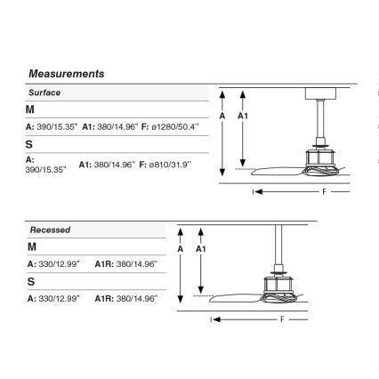 FARO 33425WT - Deckenventilator JUST FAN S Ø 81 cm braun/schwarz Wi‑Fi Tuya + Fernbedienung