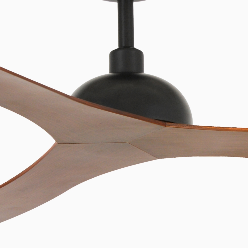 FARO 33447WT - Deckenventilator GOTLAND L braun/schwarz d 132 cm Wi-Fi Tuya + Fernbedienung