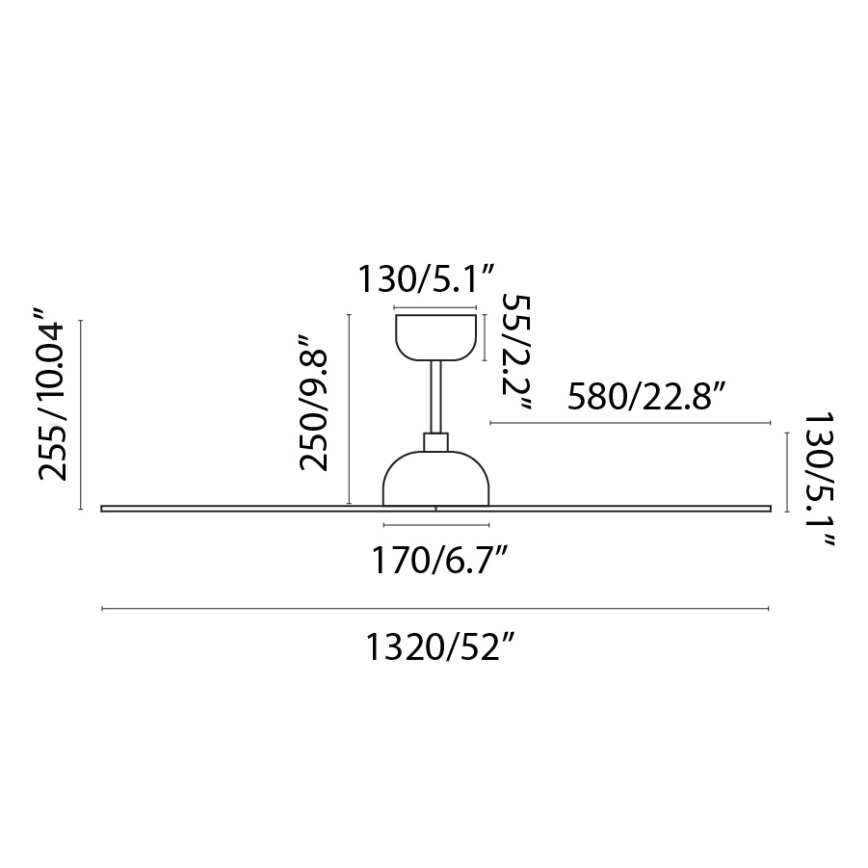 FARO 33447WT - Deckenventilator GOTLAND L braun/schwarz d 132 cm Wi-Fi Tuya + Fernbedienung