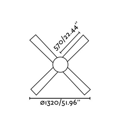 FARO 33470 - Deckenlüfter PALK 2xE14/40W/230V