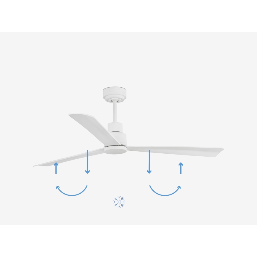 FARO 33487WP - Deckenventilator NASSAU M weiß d. 128 cm SMART + Fernbedienung