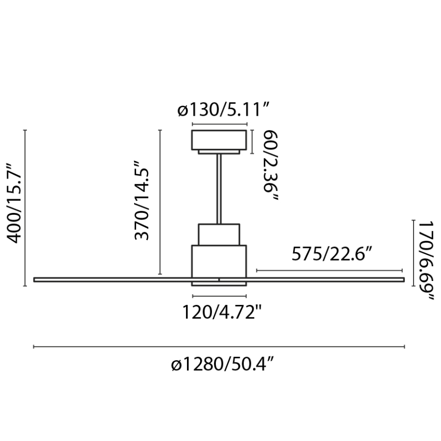 FARO 33487WP - Deckenventilator NASSAU M weiß d. 128 cm SMART + Fernbedienung