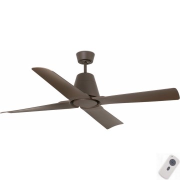 FARO 33490 - Deckenventilator TYPHOON IP44 braun + Fernbedienung