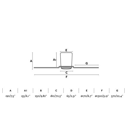 FARO 33492 - Deckenventilator PEMBA braun + Fernbedienung