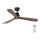 FARO 33516DC - Deckenventilator LANTAU schwarz/braun d 132 cm + Fernbedienung