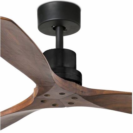 FARO 33516DC - Deckenventilator LANTAU schwarz/braun d 132 cm + Fernbedienung