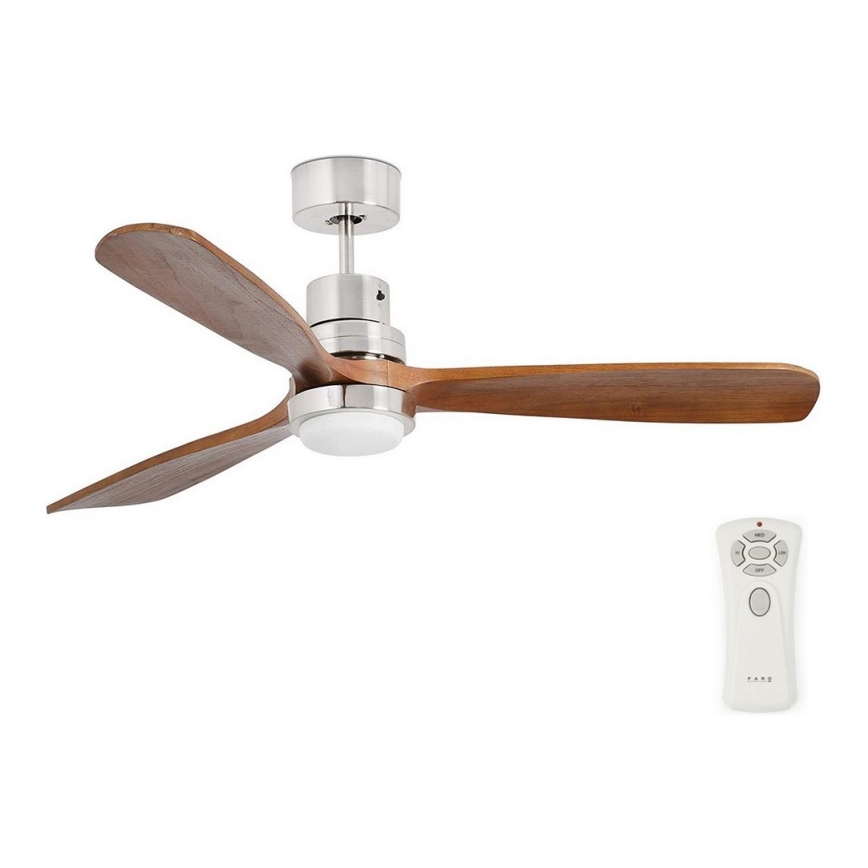 FARO 33518 - LED-Deckenventilator LANTAU LED/9W/230V chrom/braun