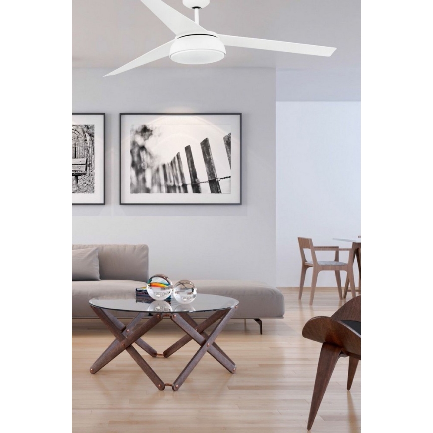 FARO 33549 - Dimmbarer LED-Deckenventilator VULCANO LED/25W/230V weiß d 152 cm+ Fernbedienung