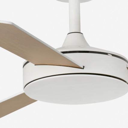 FARO 33603DCWT - Deckenventilator MINI MALLORCA S braun/weiß d 106 cm Wi-Fi Tuya + Fernbedienung