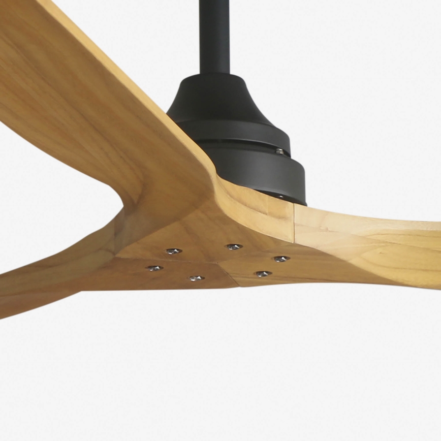 FARO 33718DC - Deckenventilator ALO L Holz/schwarz d 152 cm + Fernbedienung