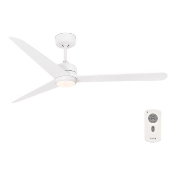 FARO 33722 - LED-Deckenventilator NU LED/18W/230V weiß d 132 cm + Fernbedienung