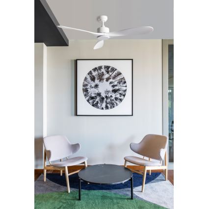 FARO 33750DCWT - Deckenventilator LUZON L weiß d 132 cm Wi-Fi Tuya + Fernbedienung