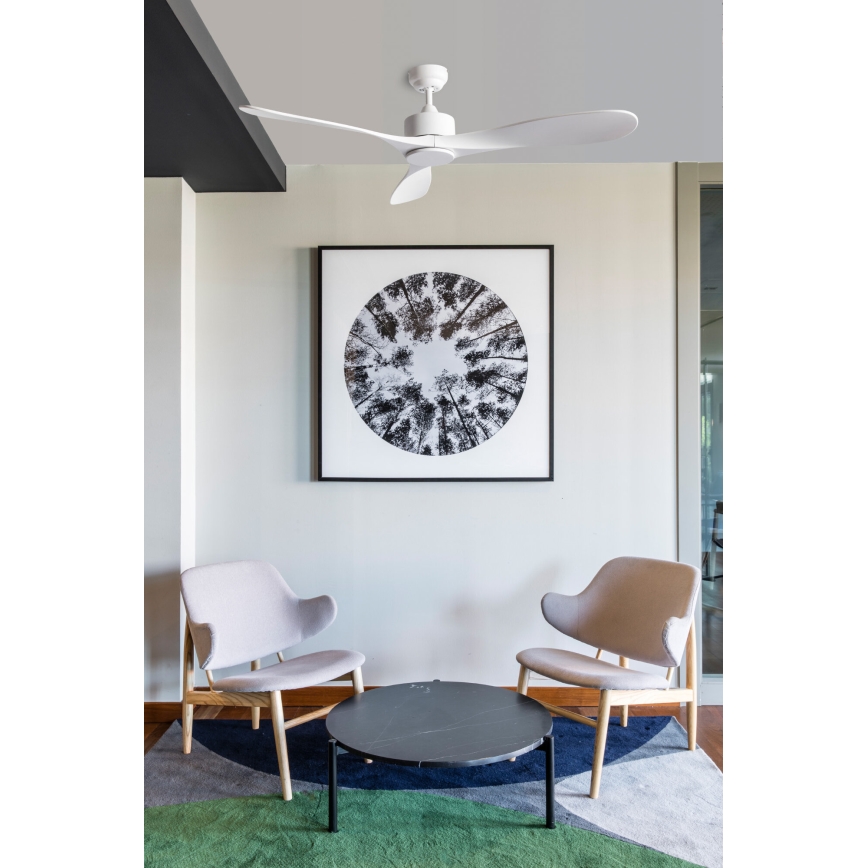 FARO 33750DCWT - Deckenventilator LUZON L weiß d 132 cm Wi-Fi Tuya + Fernbedienung