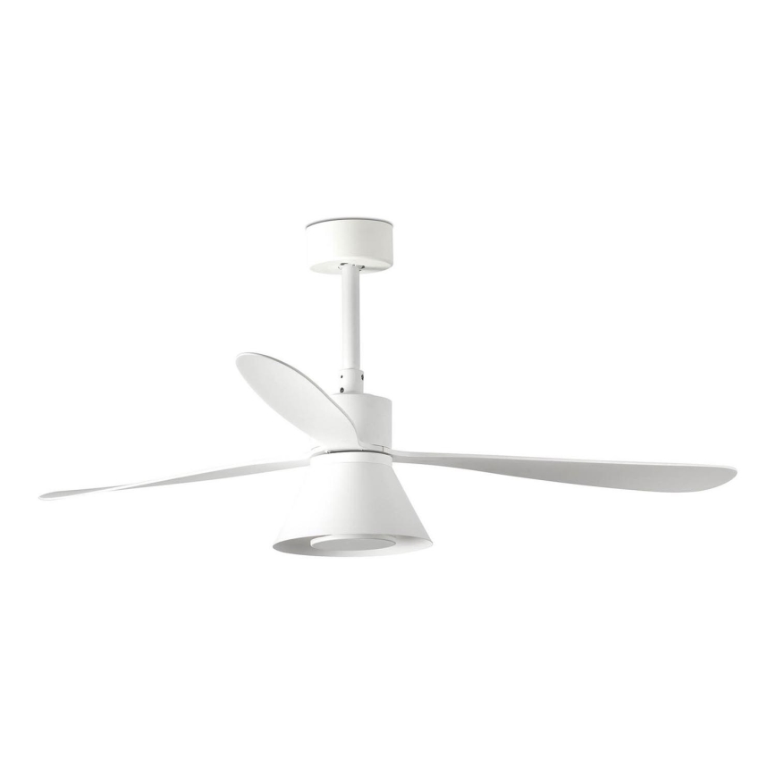 FARO 33760WT-22 - Dimmbarer LED-Deckenventilator AMELIA L CONE LED/20W/230V 2700/3500/5000K weiß d 132 cm Wi-Fi Tuya + Fernbedienung