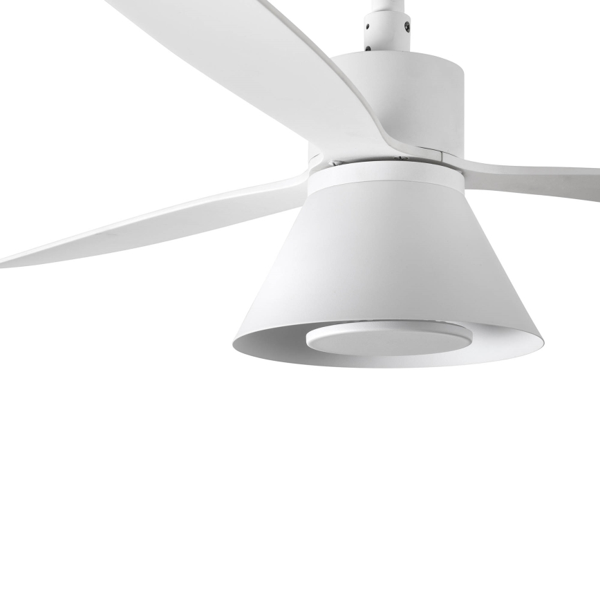 FARO 33760WT-22 - Dimmbarer LED-Deckenventilator AMELIA L CONE LED/20W/230V 2700/3500/5000K weiß d 132 cm Wi-Fi Tuya + Fernbedienung