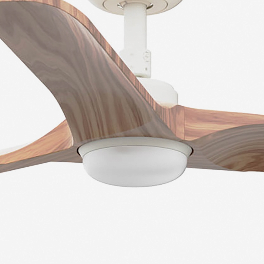 FARO 33805-1TW - LED-dimmbarer Deckenventilator HEYWOOD S LED/10W/230V 2700/3000/4000K Holz/Weiß Ø 90 cm + Fernbedienung