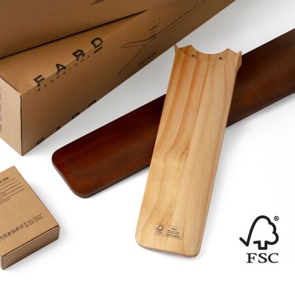 FARO 33805WT - Deckenventilator HEYWOOD S Holz/Weiß Ø 90 cm Wi-Fi Tuya + Fernbedienung