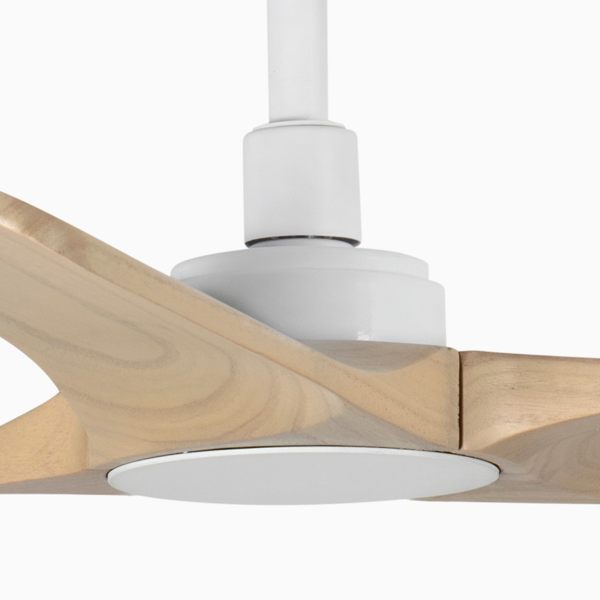FARO 33805WT - Deckenventilator HEYWOOD S Holz/weiß d 90 cm Wi-Fi Tuya + Fernbedienung