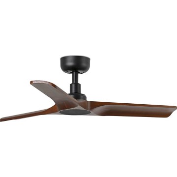 FARO 33806WT - Deckenventilator HEYWOOD S Holz/schwarz d 90 cm Wi-Fi Tuya + Fernbedienung