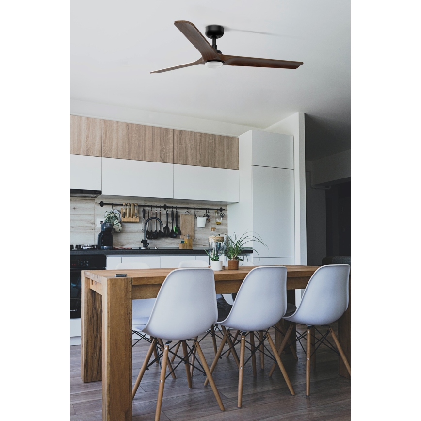 FARO 33809-1TW - dimmbarer LED-Ventilator HEYWOOD LED/10W/230V 2700/3000/4000K Ø 132 cm + Fernbedienung