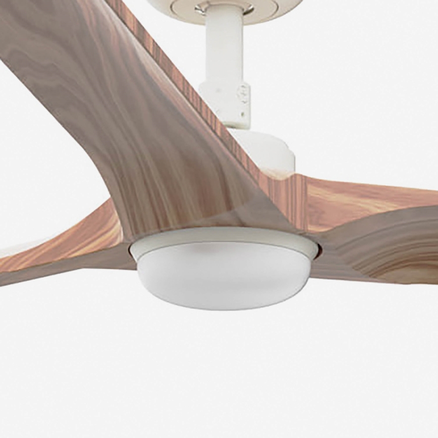 FARO 33810-1TW - LED-dimmbarer Deckenventilator HEYWOOD L LED/10W/230V 2700/3000/4000K Holz/Weiß Ø 132 cm + Fernbedienung