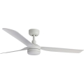 FARO 33814WT-20 - PUNT M LED-dimmbarer Deckenventilator, 18 W, 230 V, 2700/3000/4000 K, weiß, Ø 132 cm, Wi‑Fi (Tuya) + Fernbedienung