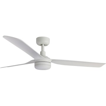 FARO 33814WT-20 - PUNT M LED-dimmbarer Deckenventilator, 18 W, 230 V, 2700/3000/4000 K, weiß, Ø 132 cm, Wi‑Fi (Tuya) + Fernbedienung