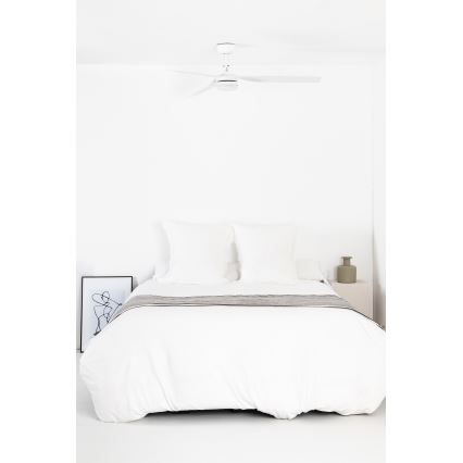 FARO 33814WT1S - LED-dimmbarer Deckenventilator PUNT M LED/18W/230V 2700/3000/4000K Ø 132 cm weiß Wi-Fi Tuya + Fernbedienung