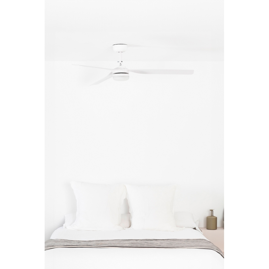 FARO 33814WT1S - LED-dimmbarer Deckenventilator PUNT M LED/18W/230V 2700/3000/4000K Ø 132 cm weiß Wi-Fi Tuya + Fernbedienung