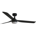 FARO 33815WT-21 - LED-dimmbarer Deckenventilator PUNT M LED/18W/230V 2700/3000/4000K schwarz Ø 132 cm Wi-Fi Tuya + Fernbedienung