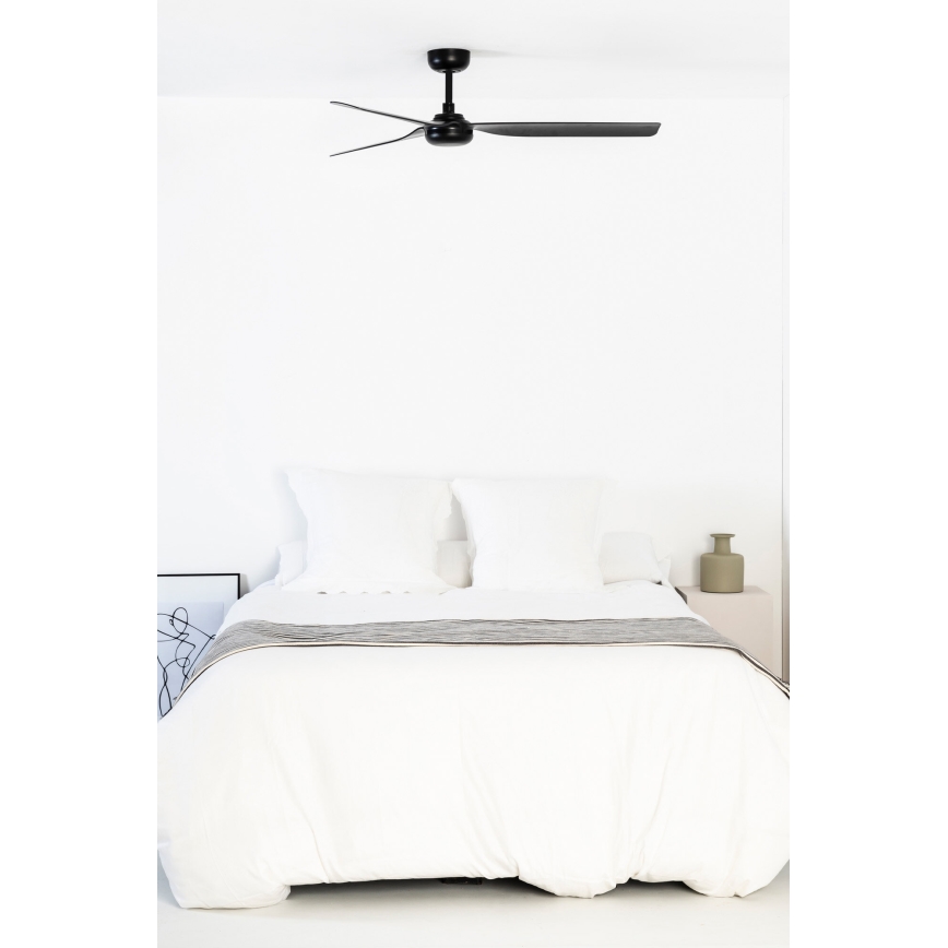 FARO 33815WT - Deckenventilator PUNT M schwarz d 132 cm Wi-Fi Tuya + Fernbedienung