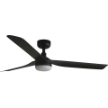 FARO 33815WT1S - LED-dimmbarer Deckenventilator PUNT M LED/18W/230V 2700/3000/4000K Ø 132 cm schwarz Wi-Fi Tuya + Fernbedienung