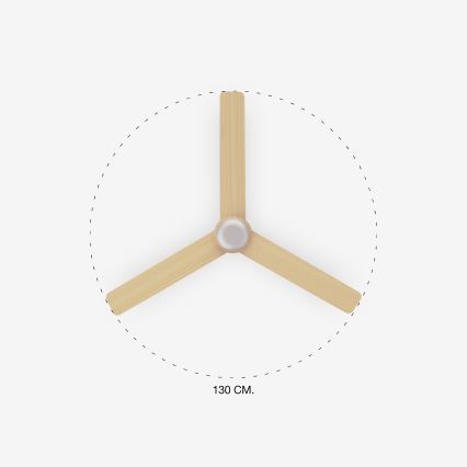 FARO 33816-20 - LED-Deckenventilator PUNT LED/18W/230V Wi-Fi beige/weiß + Fernbedienung