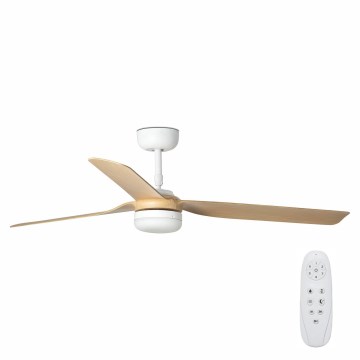 FARO 33816-20 - LED-Deckenventilator PUNT LED/18W/230V Wi‑Fi beige/weiß + Fernbedienung