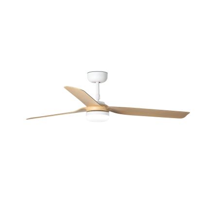 FARO 33816WT-20 - Dimmbarer LED-Deckenventilator PUNT M LED/18W/230V braun/weiß d 132 cm Wi-Fi Tuya + Fernbedienung