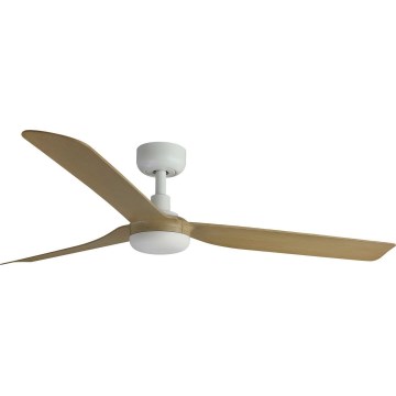 FARO 33816WT - Deckenventilator PUNT M braun/weiß d 132 cm Wi-Fi Tuya + Fernbedienung