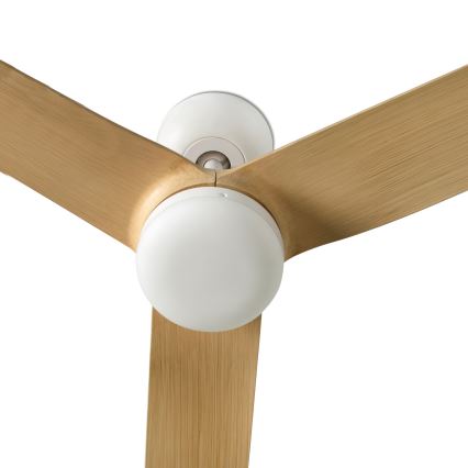 FARO 33816WT1S - Dimmbarer LED-Deckenventilator PUNT M LED/18W/230V 2700/3000/4000K Ø 132 cm beige/weiß Wi-Fi Tuya + Fernbedienung