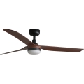 FARO 33817WT-21 - LED-dimmbarer Deckenventilator PUNT M LED/18W/230V braun/schwarz Ø 132 cm Wi-Fi Tuya + Fernbedienung