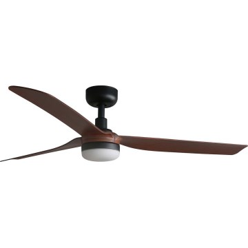 FARO 33817WT1S - LED-dimmbarer Deckenventilator PUNT M LED/18W/230V 2700/3000/4000K Ø 132 cm braun/schwarz Wi-Fi Tuya + Fernbedienung