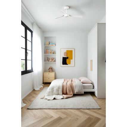FARO 33820 - Deckenventilator MINI PUNT S weiß d 90 cm + Fernbedienung