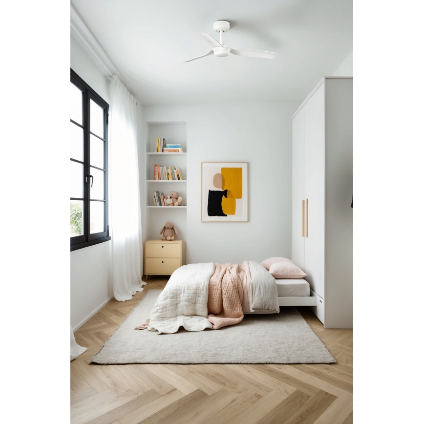 FARO 33820 - Deckenventilator MINI PUNT S weiß d 90 cm + Fernbedienung